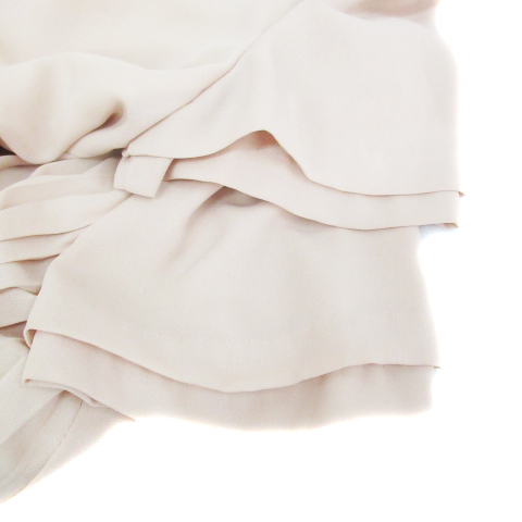 カエン kaene ブラウス カットソー 半袖 Uネック プリーツ 切替 レース  