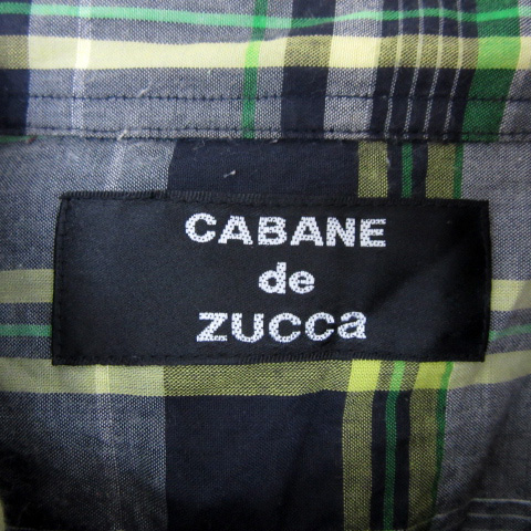 カバンドズッカ CABANE de zucca カジュアルシャツ 長袖 チェック柄 S