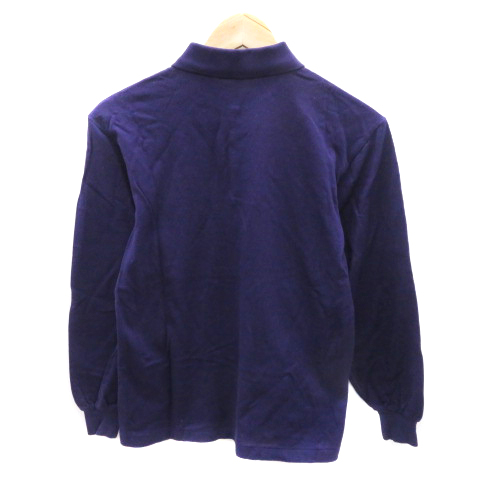 新品タグ付き　MUNSINGWEAR 機能満載　上品な　ポロシャツ　濃いパープル Munsingwear 総柄ジャカード×ペンギン総柄プリント半袖