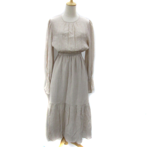 ダブルクローゼット w closet ワンピース マキシ丈 ロング丈 長袖 