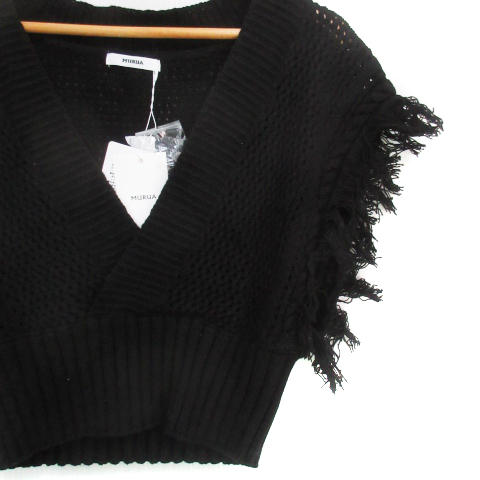 未使用品 ムルーア MURUA ニットベスト プルオーバー ショート丈