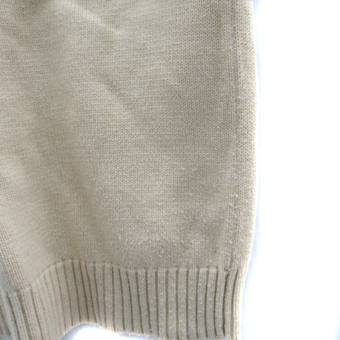 ビームスボーイ ニットカーディガン ミドル丈 五分袖 Vネック BOY ベージュ ビームスボーイ BEAMS BOY ニットカーディガン ミドル丈 五分袖 V