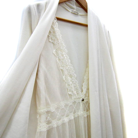 アクシーズファム axes femme カーディガン ロング丈 レイヤード風 
