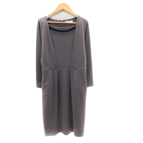 新品*ユナイテッドアローズgreen label ミモレ丈 素敵ウエスト切り替えプリーツニットワンピース*入卒式フォーマル グリーンレーベルリラクシング ユナイテッドアローズ green label