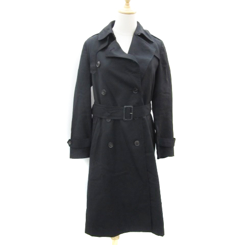 TOMORROWLAND　黒 トレンチコート レディース セール】 HAVERSACK ロングトレンチコート （トレンチコート