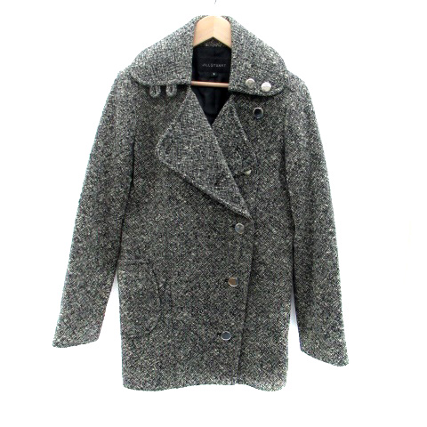 ジルスチュアート JILL STUART Pコート ピーコート ミドル丈 S 黒  