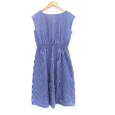 ユナイテッドアローズ　襟付き　ワンピース　ネイビー　125 UNITED ARROWS green label relaxing - green label relaxing ポンチ