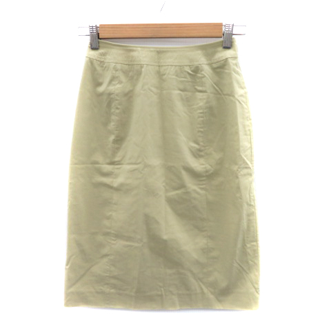 エフデ ef-de タイトスカート ミモレ丈 スリット 7 ベージュ /YK6 レディース