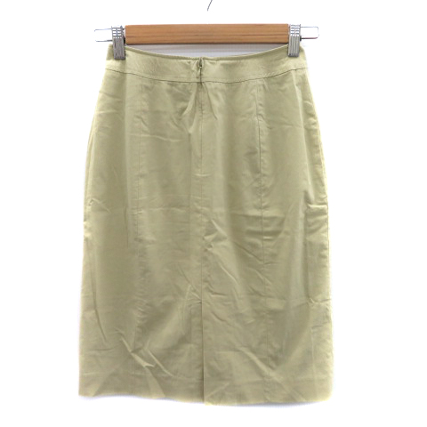 エフデ ef-de タイトスカート ミモレ丈 スリット 7 ベージュ /YK6 レディース