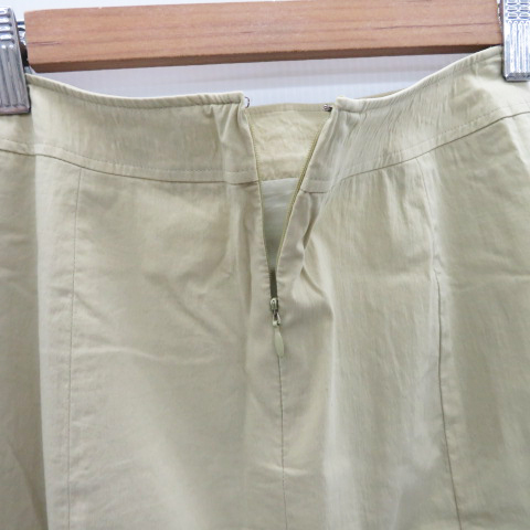 エフデ ef-de タイトスカート ミモレ丈 スリット 7 ベージュ /YK6 レディース