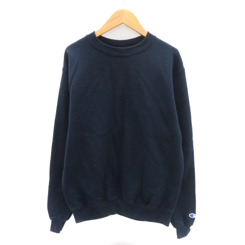 チャンピオン CHAMPION トレーナー スウェット プルオーバー 裏起毛 オーバーサイズ S 紺 ネイビー /YK21 メンズ