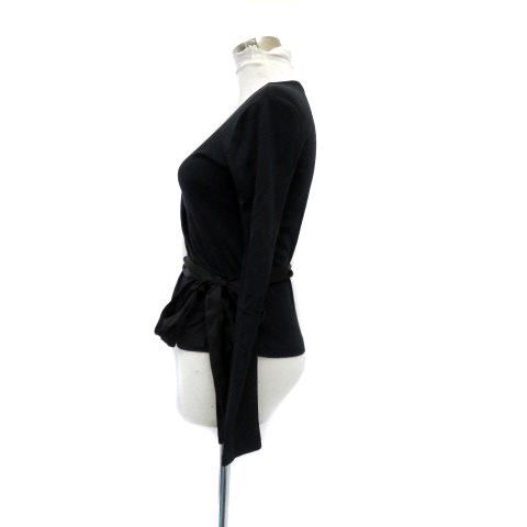 ラルフローレン RALPH LAUREN カーディガン カシュクール ショート丈 リボン M 濃紺 ダークネイビー /HO25 レディース