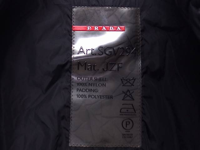 プラダ PRADA コート アウター ロング ナイロン ジップアップ ポケット