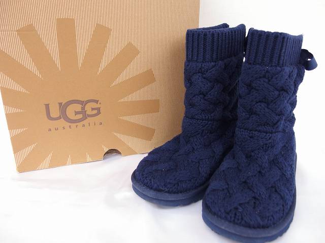 アグ オーストラリア UGG australia ブーツ ニット リボン ショート 