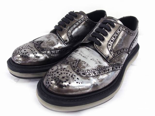 プラダ PRADA ローファー スニーカー エアソール ウイングチップ 靴 