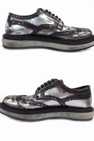 プラダ PRADA ローファー スニーカー エアソール ウイングチップ 靴 