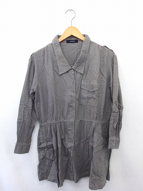 ミスティック Mystic ワンピース スカート シャツ 長袖 ボタン コットン 綿 F グレー 灰 Ut30 レディース 172 ベクトルパーク