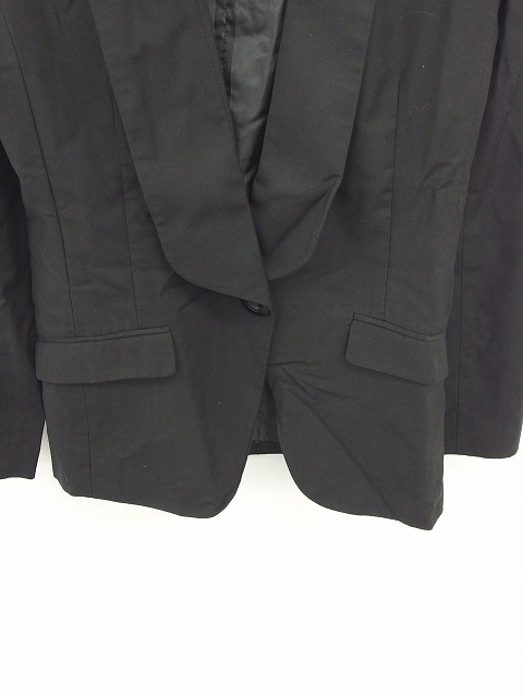 ミッシュマッシュ Misch Masch ジャケット アウター ショールカラー 無地 シンプル 総裏地 ｍ 黒 ブラック Tt61 レディース 172 ベクトルパーク