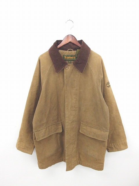 ティンバーランド Timberland 国内正規品 コート アウター ステンカラー ロング 比翼仕立て ウール 綿 コットン M 茶 ベージュ Tt4 メンズ 172 ベクトルパーク