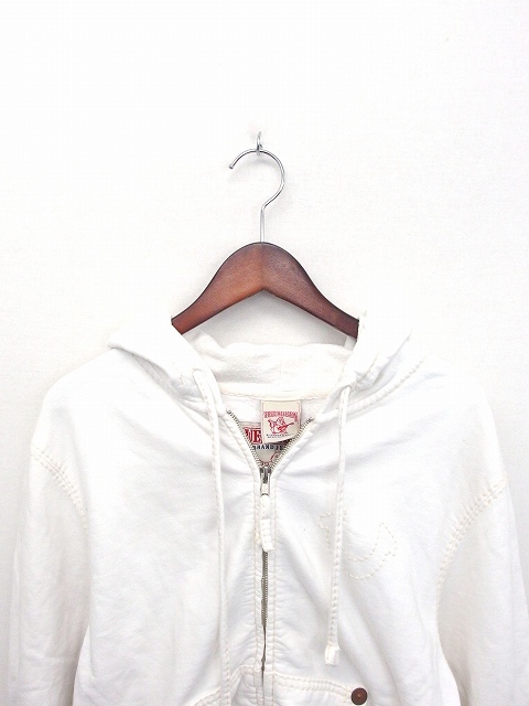 トゥルーレリジョン TRUE RELIGION パーカー ジップアップ 刺繍 裏起毛
