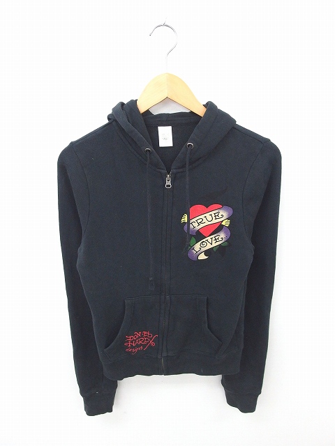 エドハーディー Ed Hardy パーカー ジップアップ ロゴ プリント 総柄 