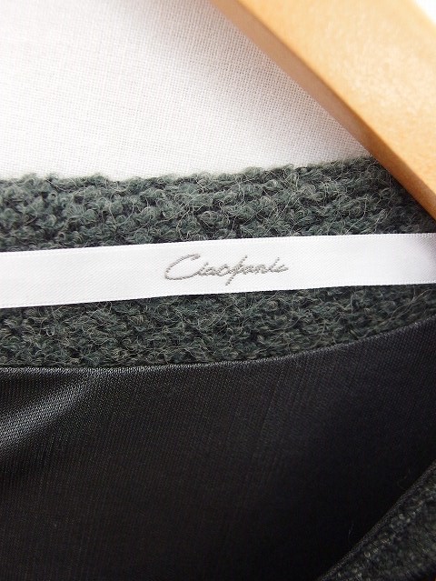 チャオパニック Ciaopanic ワンピース ひざ丈 ニット 丸首 ビーズ装飾 七分袖 緑 グリーン Tt12 レディース 172 ベクトルパーク