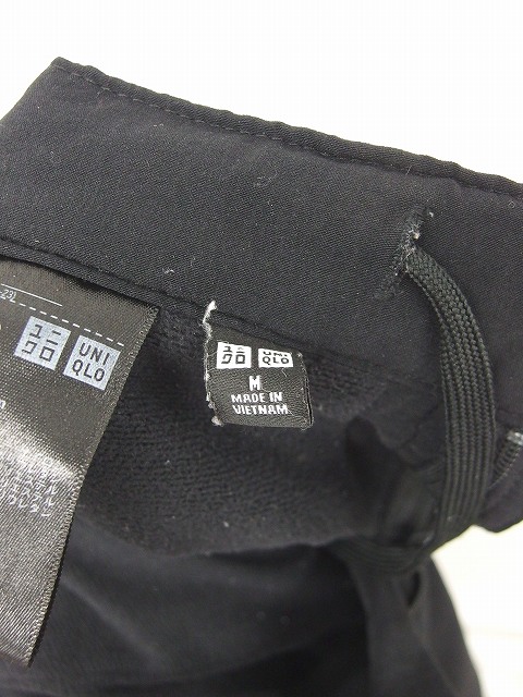 ユニクロ Uniqlo パンツ カジュアル ストレート ジップフライ 裏起毛 無地 シンプル M 黒 ブラック Tt8 レディース 172 ベクトルパーク