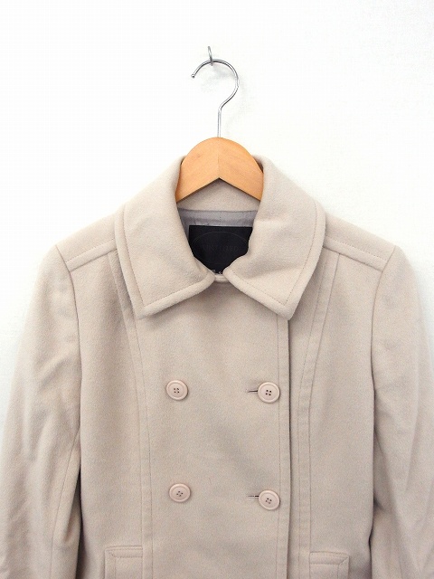 アンタイトル Untitled コート アウター Pコート 長袖 アンゴラ混 ウール 2 ピンクベージュ Ft24 レディース 172 ベクトルパーク