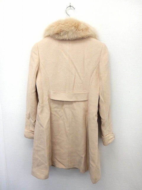 プライムパターン Prime Pattern コート アウター ステンカラー ウール ファー ポケット M ベージュ St43 レディース 172 ベクトルパーク