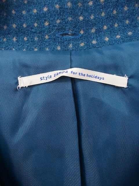 ザンパ Zampa Style Zampa For The Holidays コート アウター ドット柄 スタンドカラー 長袖 ウール M グリーン 緑 Ft18 レディース 172 ベクトルパーク