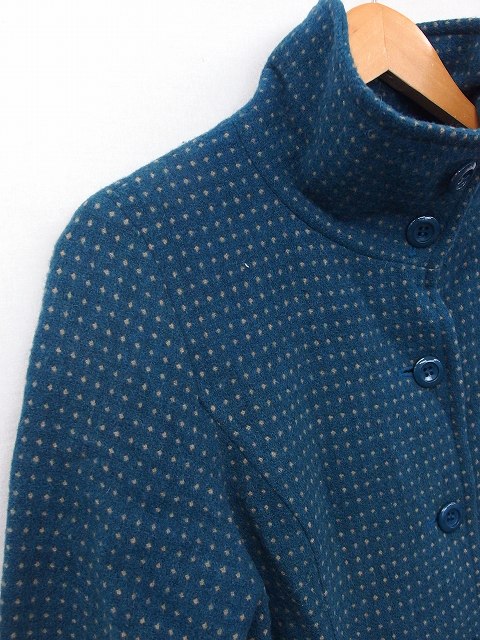 ザンパ Zampa Style Zampa For The Holidays コート アウター ドット柄 スタンドカラー 長袖 ウール M グリーン 緑 Ft18 レディース 172 ベクトルパーク