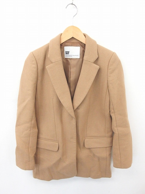 スライ Sly コート アウター チェスター ひざ丈 無地 シンプル スナップボタン ウール 1 茶 ブラウン Tt34 レディース 172 ベクトルパーク