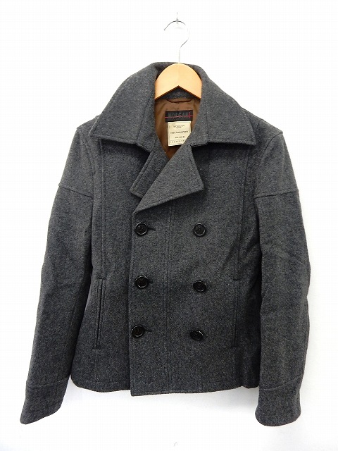モルガンオム Morgan Homme コート アウター Pコート ウール ポケット S グレー St30 メンズ 172 ベクトルパーク