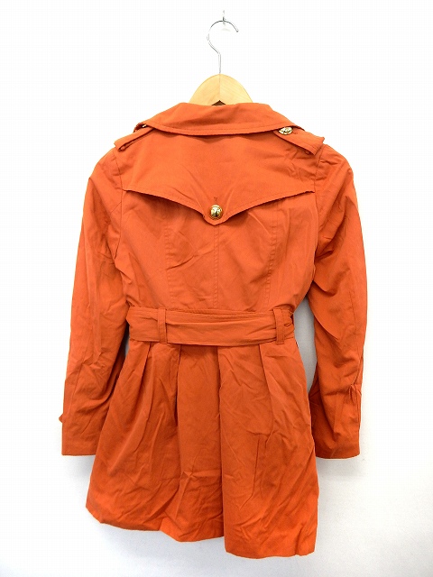 Bye Bye コート アウター トレンチコート ベルト ポケット 綿 コットン シンプル M オレンジ St6 レディース 172 ベクトルパーク