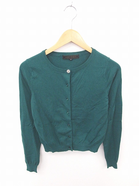 マーキュリーデュオ Mercuryduo カーディガン ニット 丸首 無地 シンプル 長袖 F 緑 グリーン Tt64 レディース 172 ベクトルパーク