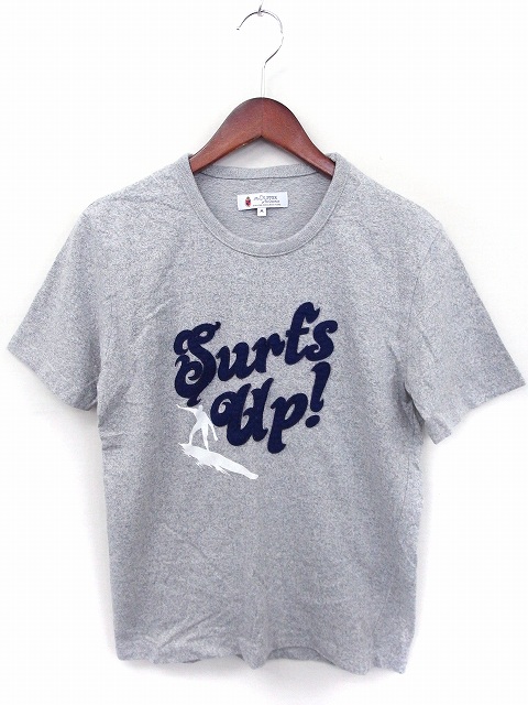 ザダファーオブセントジョージ The Duffer Of St George Tシャツ カットソー アップリケ 丸首 半袖 綿 M グレー 灰 Ft19 メンズ 172 ベクトルパーク