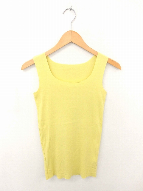 ユノートル Une Autre タンクトップ カットソー 丸首 綿 コットン 無地 シンプル ノースリーブ 黄 イエロー Tt1 レディース 172 ベクトルパーク