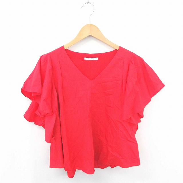 アヴァンリリィ AVAN LILY カットソー Tシャツ Vネック 袖フリル