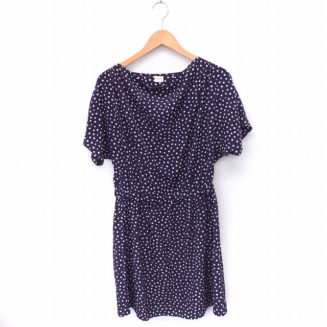テチチ Te Chichi ワンピース ドット柄 丸首 半袖 ひざ丈 パープル 紫 Ft7 レディース 172 ベクトルパーク