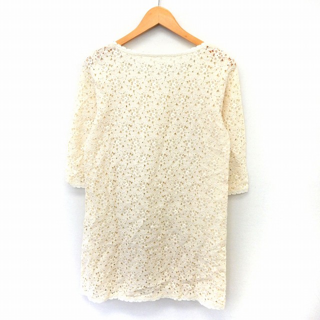 フレームワーク Framework ワンピース 七分袖 膝丈 総レース インナー付き シンプル アイボリー St55 レディース 172 ベクトルパーク