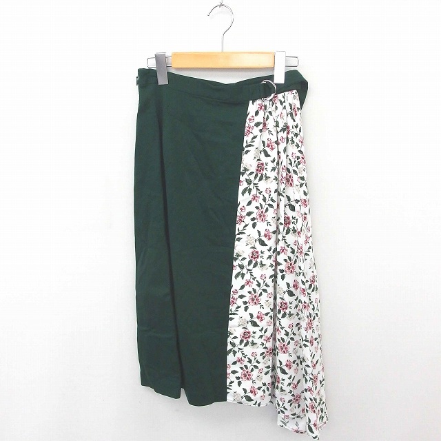 未使用品 クラネ CLANE タグ付き スカート フレア ロング 花柄 切替  