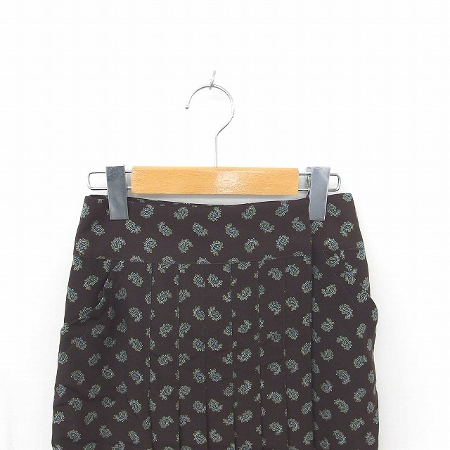 クラネ Clane 未使用 タグ付 スカート プリーツ ラップ ロング ペイズリー柄 総柄 0 ブラウン 茶 Tt28 レディース 172 ベクトルパーク