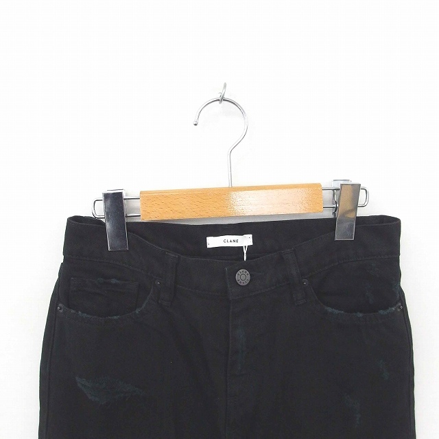 未使用品 クラネ CLANE タグ付 パンツ デニム テーパード ダメージ加工  