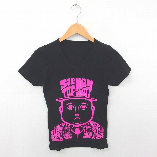 ロエン Roen トーマス コラボ Tシャツ カットソー Vネック プリント 綿 