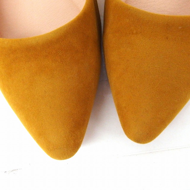 ティティベイト Titivate 靴 シューズ パンプス ポインテッドトゥ ミドルヒール ベロア S イエロー 黄 Ft34 レディース 172 ベクトルパーク