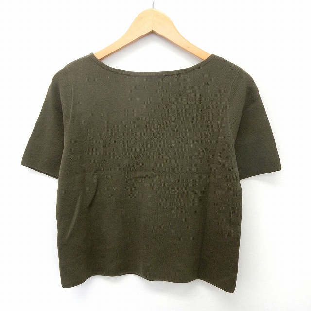 マウジー Moussy カットソー Tシャツ 半袖 シンプル 無地 綿 コットン Free カーキ St31 レディース 172 ベクトルパーク