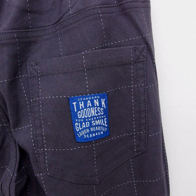 サンカンシオン 3can4on 子供服 キッズ パンツ スキニー スリム チェック ロング 140 グレー Ft13 キッズ 172 ベクトルパーク