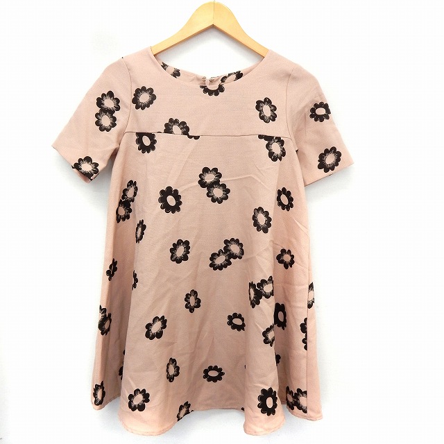 ダズリン Dazzlin ワンピース ミニ フレア 半袖 花柄 バックジップ S ピンク St31 レディース 172 ベクトルパーク ダズリン Dazzlin ワンピース ミニ フレア 半袖 花柄 バックジップ S ピンク St31 レディース 172 ベクトルパーク