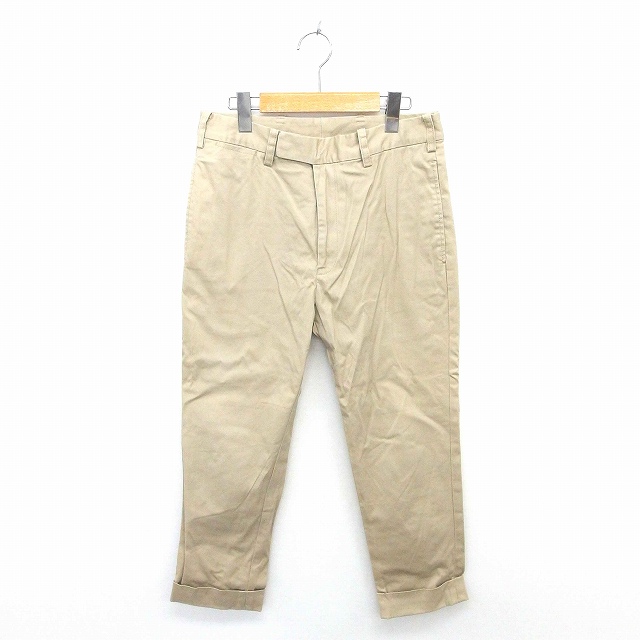 エディション Edition トゥモローランド パンツ チノパン テーパード ロールアップ ジップフライ 綿 コットン 1 薄茶 ベージュ Tt26 メンズ 172 ベクトルパーク