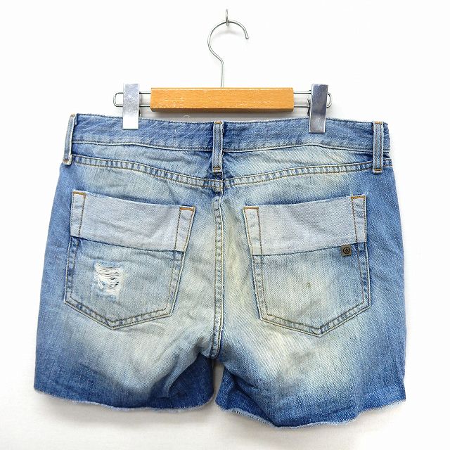 エヴァー Ever パンツ デニム ショートパンツ ポケット ボタンフライ ブルー St27 レディース 172 ベクトルパーク